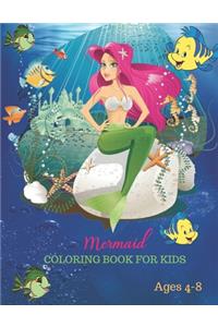 Mermaid Coloring Book for Kids Ages 4-8