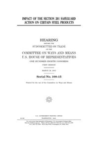 Impact of the section 201 safeguard action on certain steel products