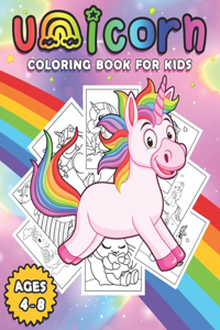 Unicorn Coloring Book For Kids Ages 4-8