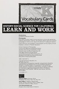 History Social Science 2006 Vocabulary Cards Grade K