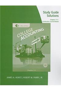 Study Guide Solutions, Chapters 1-9 for Heintz/Parry's College Accounting, 20th + Combination Journal Module