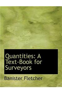 Quantities: A Text-Book for Surveyors (Large Print Edition)