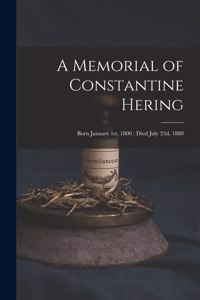 A Memorial of Constantine Hering