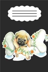 Notizbuch mit Mops