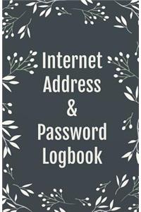 Internet Address & Password Logbook