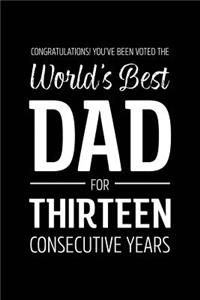 Congratulations! You've Been Voted The World's Best Dad for Thirteen Consecutive Years