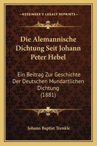 Alemannische Dichtung Seit Johann Peter Hebel