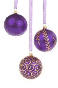 Pretty Purple Christmas Ornaments Journal