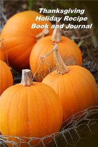 Thanksgiving Holiday Recipe Book and Journal