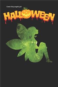 Green fairy angelic girl