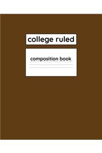 College Ruled Composition Book