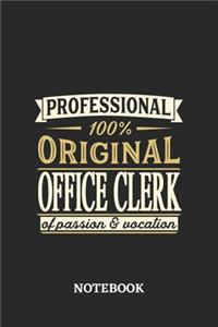 Professional Original Office Clerk Notebook of Passion and Vocation