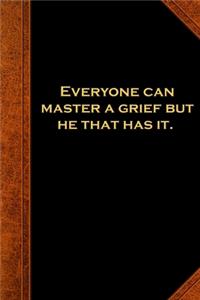 2020 Weekly Planner Shakespeare Quote Master Grief 134 Pages