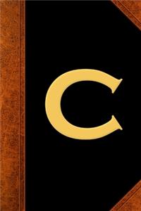 2020 Weekly Planner Monogram C Personalized Monogram C Vintage Style 134 Pages