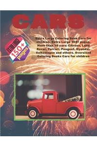 Extra Large Coloring Book Cars for children. Extra Large 150+ pages. More than 70 cars