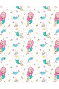 Mermaid Unicorn Notebook - Wide Ruled