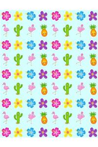 Cactus Pineapple Flamingo Composition Notebook