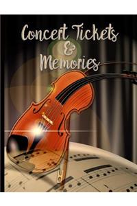 Violin and Sheet Music - Concert Ticket and Memories