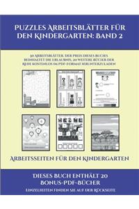 Arbeitsseiten für den Kindergarten (Puzzles Arbeitsblätter für den Kindergarten