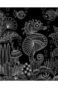 Bullet Journal Notebook Seahorse Drawing 1