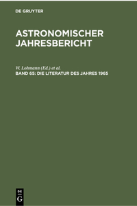 Die Literatur Des Jahres 1965