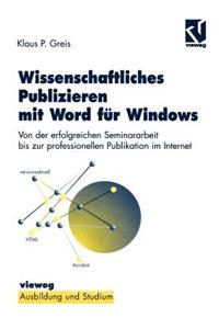 Wissenschaftliches Publizieren mit Word für Windows