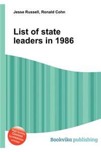 List of State Leaders in 1986