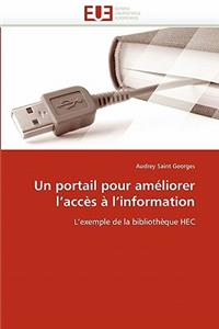 Un Portail Pour Am�liorer L Acc�s � L Information
