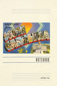 Vintage Lined Notebook Greetings from South Carolina