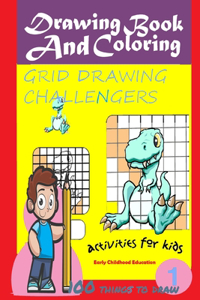 Drawing Book And coloring-GIRD DRAWING CHALLENGERS -activities for kids -100 THINGS TO DRAW Early Childhood Education