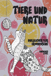Malbücher für Erwachsene - Einfaches Level - Tiere und Natur