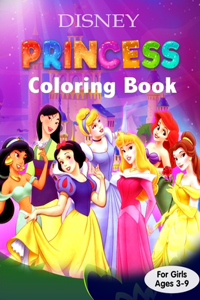 Princess coloring book for Girls ages 3-9