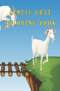 Simple goat coloring book