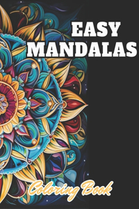 Easy Mandalas Coloring Book
