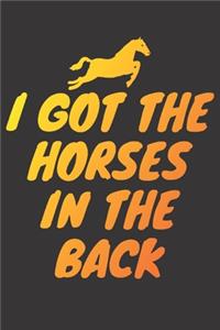 Notebook for car auto mechanic tuner and racer horses fire