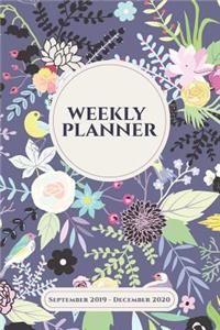 Weekly Planner a Week Per Page September 2019 - December 2020