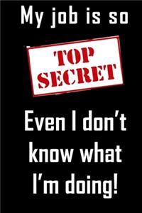 My job is so top secret even I don't know what I'm doing.