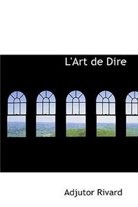 L'Art de Dire