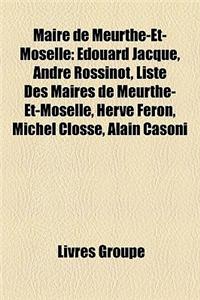 Maire de Meurthe-Et-Moselle