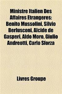 Ministre Italien Des Affaires Etrangeres