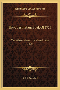 Constitution Book Of 1723