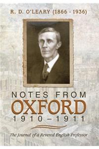 Notes from Oxford, 1910-1911