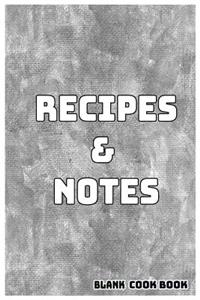 Blank Cookbook Recipes & Notes
