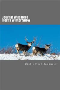 Journal Wild Deer Horns Winter Snow