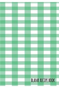 Blank Recipe Book - Green Tablecloth