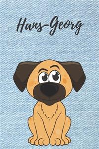 personalisiertes Notizbuch Hunde / Malbuch / Kritzelbuch / Tagebuch / Notizheft / Journal / DIN A5 / Geschenke Hans-Georg