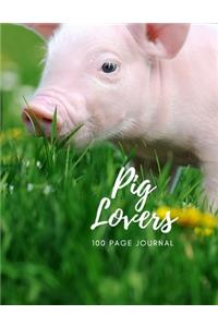 Pig Lovers 100 page Journal