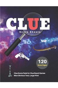 Clue Score Sheets