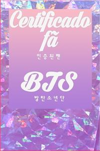 Certificado fã BTS Jornal