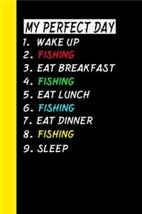 My Perfect Day Wake Up Fishing Eat Breakfast Fishing Eat Lunch Fishing Eat Dinner Fishing Sleep